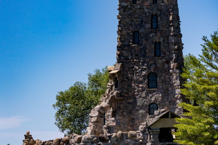 a castle on top of a rock