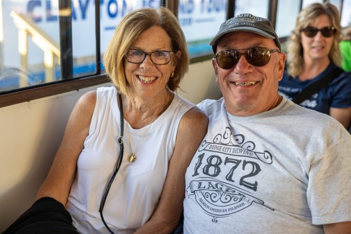 a couple of people posing for the camera