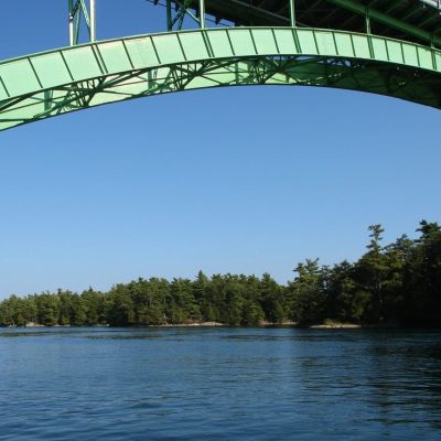 a bridge over a body of water