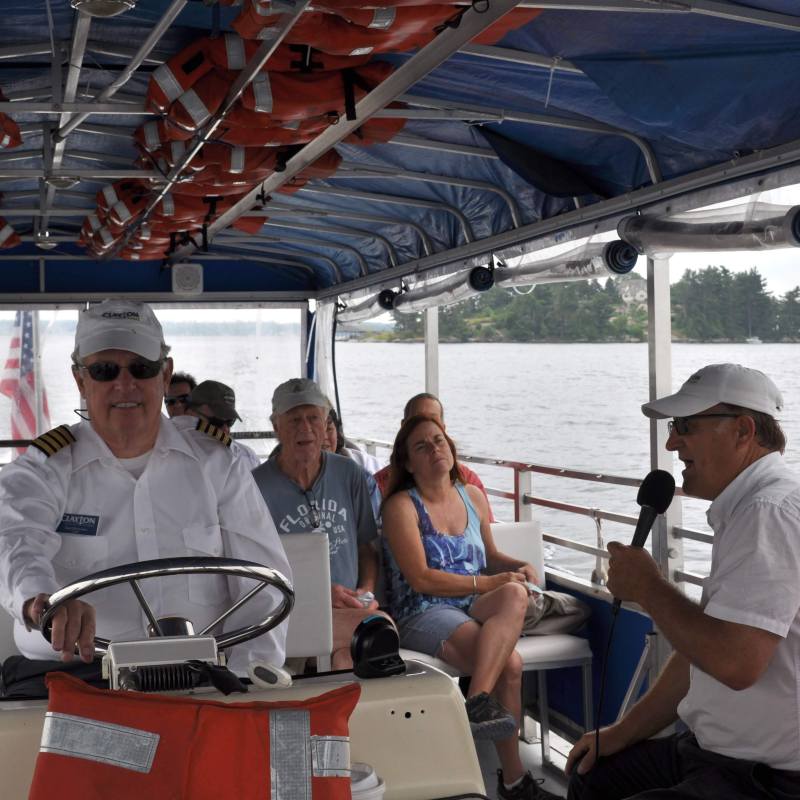 a group of people on a boat