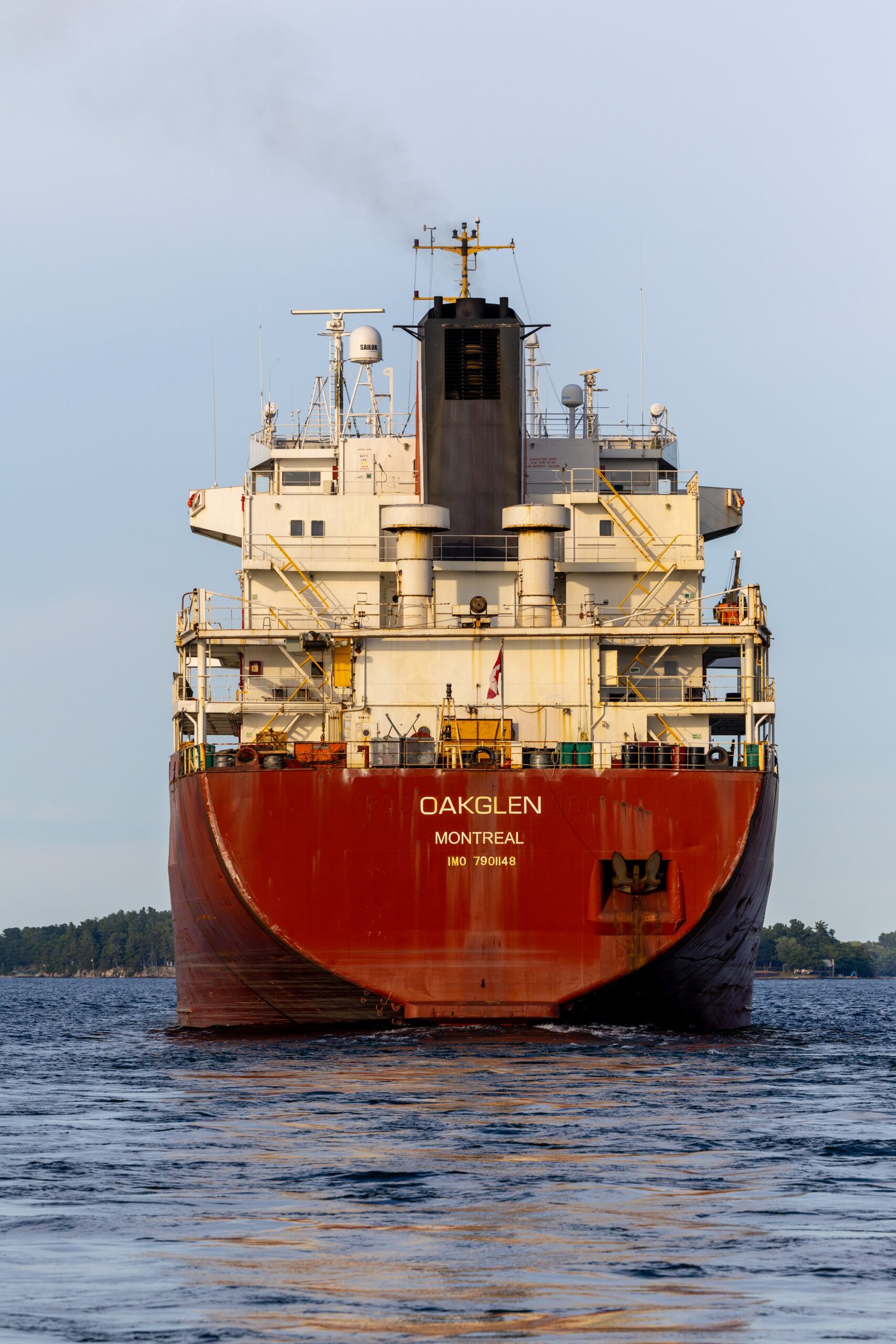 a large ship in the water