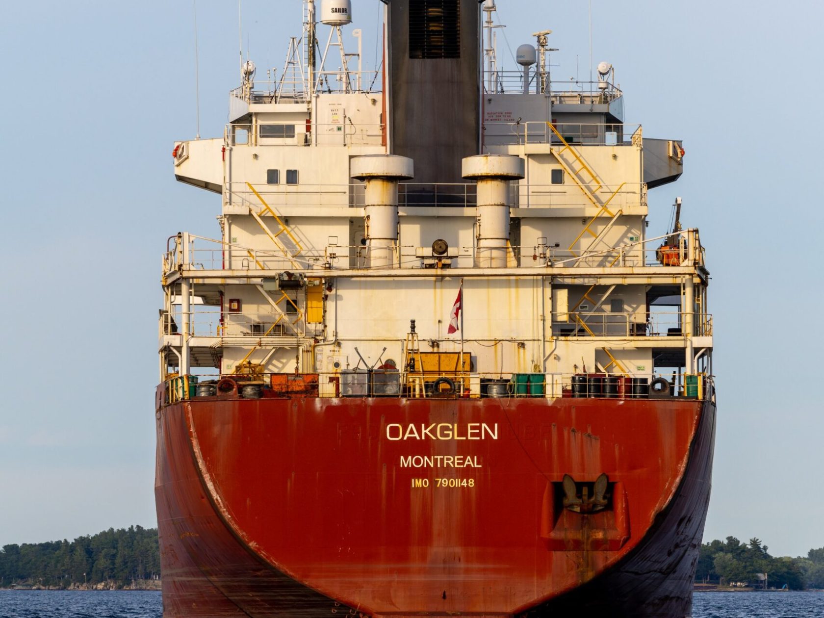 a large ship in the water