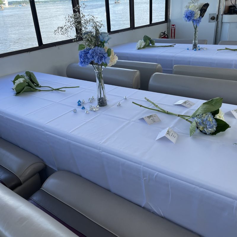 a large jetliner sitting on top of a bed