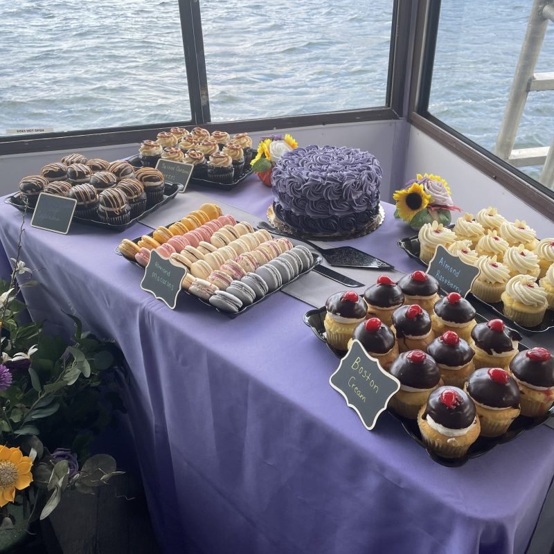 a bunch of food sitting on a table