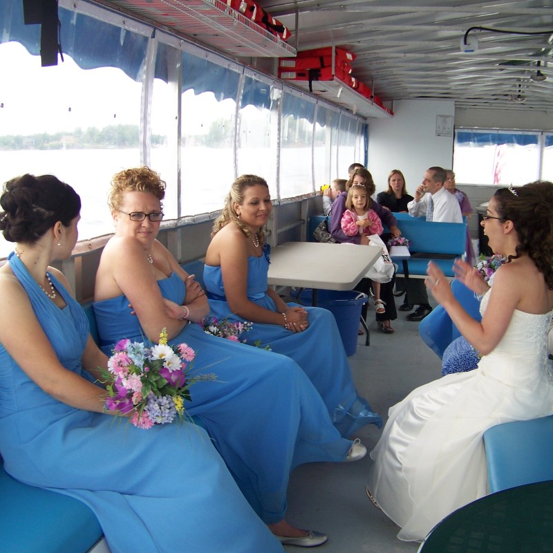 a group of people sitting at a table